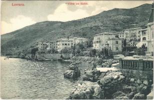 1912 Lovran, Laurana, Lovrana; Villen am Hafen / port, seaside villas, hotel (EK)