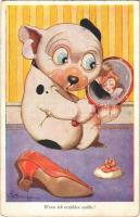 Wenn ich erzählen wollte! / Bonzo Dog art postcard. Wohlgemuth & Lissner No. 2554. s: G. E. Studdy