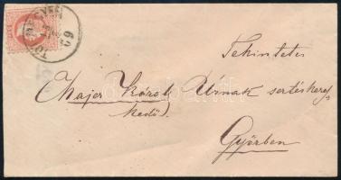 1869 5kr levélen / on cover "TÓT-MEGYER" (Gudlin 500 p)