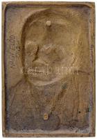 Nagy Előd (1942- ) Jobbra néző férfiportré, önarckép(?) egyoldalas Br plakett, hátlapon rögzítőcsapp...