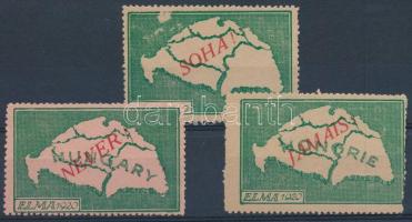 1920 Magyarország elcsatolt területei 3 klf levélzáró különböző nyelveken / 3 different label