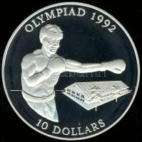 Salamon szigetek 1992. 10$ Ag "Olimpia-boksz" T:PP Tanúsítvánnyal!