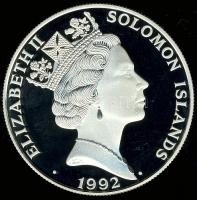 Salamon szigetek 1992. 10$ Ag "Olimpia-boksz" T:PP Tanúsítvánnyal!