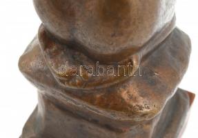 Medgyessy Ferenc (1881-1958): Kontyot kötő lány. Bronz. Jelzett. fa talapzaton. m: 29 cm / Bronze st...