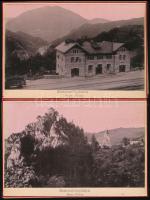 cca 1890 Semmeringbahn, Ausztria (Austria), 12 db eredeti fotót tartalmazó leporellófüzet, szép állapotban, 11,5x16 cm / leporello with 12 photos, good condition