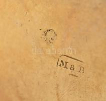 XIX. sz. második fele: 14 K arany női kulcsos zsebóra. Gazdagon díszített, jelzett tokkal. 9 köves s...