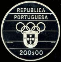 Portugália 1992. 200Esc Ag "Olimpia-futás" T:PP Tanúsítvánnyal!