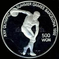 Észak-Korea 1989. 500W Ag "Olimpia-diszkoszvetés" T:PP
