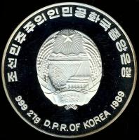 Észak-Korea 1989. 500W Ag "Olimpia-diszkoszvetés" T:PP