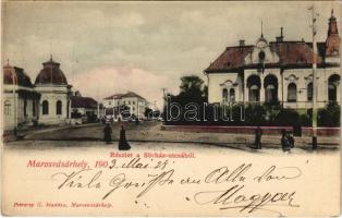 1903 Marosvásárhely, Targu Mures; Sörház utca, villa. Petróczy G. kiadása / street view, villa