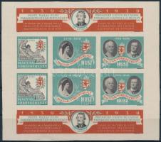 1939 Horthy Vöröskereszt levélzáró kisív / label minisheet