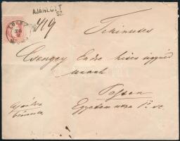 ~1867 3 x 5kr ajánlott levélen / on registered cover LŐCSE - Pest