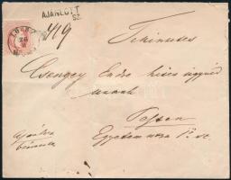 ~1867 3 x 5kr ajánlott levélen / on registered cover "LŐCSE" - Pest