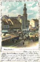 1899 (Vorläufer) Sopron, Vásár, Karl Pollák üzlete / Oedenburger Jahrmarkt