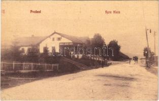 1911 Predeal, Spre Klein / Román-magyar határ a román oldalról, sorompó. Ivan Stavarachiescu / Romanian-Hungarian border, boom barrier