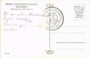 1940 Marosvásárhely, Targu Mures; bevonulás magyar zászlókkal, tank / entry of the Hungarian troops ...