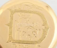 Patek Philippe zsebóra cca 1890 18k arany (Au) jelzett, díszített, eredeti arany tokkal, hibátlan sz...