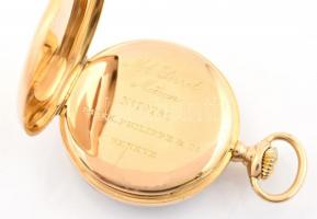 Patek Philippe zsebóra cca 1890 18k arany (Au) jelzett, díszített, eredeti arany tokkal, hibátlan sz...