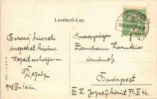 1908 Pozsony, Pressburg, Bratislava; Justisor kikötő, gőzhajó / Justilände Landungsplatz / port, ste...