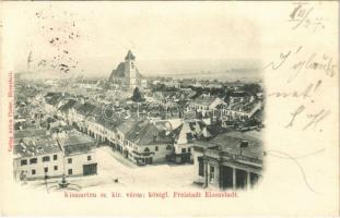 1899 (Vorläufer) Kismarton, Eisenstadt; sz. kir. város, tér, üzletek / Königl. Freistadt, Platz / square, shops