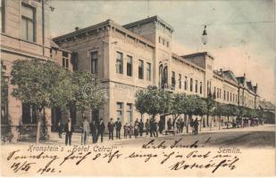 1902 Zimony, Semlin, Zemun; Kornstein központi szálloda / Hotel Central