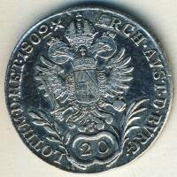 Ausztria/Cseh verdejel 1802C 20Kr Ag II. Ferenc T:2-/3+