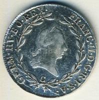 Ausztria/Cseh verdejel 1802C 20Kr Ag II. Ferenc T:2-/3+