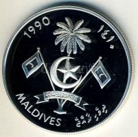 Maldív szigetek 1990. 250R Ag "Olimpia-úszás" T:PP Tanúsítvánnyal!