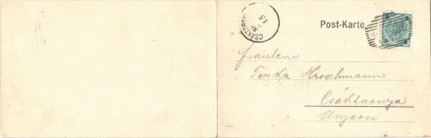 ~1899 (Vorläufer) Sankt Radegund bei Graz, Isenenrode mit Polenstein. 2-tiled folding panoramacard