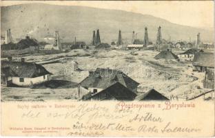 1900 Boryslav, Boryslaw (Lviv); Szyby naftowe w. Ratoczynie / Oil wells, oil rigs