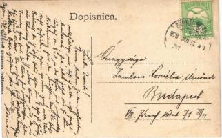 1908 Zagreb, Zágráb; vasútállomás / Drzavni kolodvor / railway station