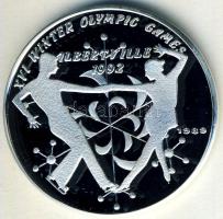 Laosz 1989. 50K Ag "Téli olimpia-jégtánc" T:PP R!