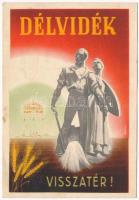 Délvidék visszatér! / Hungarian irredenta propaganda s: Németh N. + 1941 100 éves a Magyar Ipar és Kiállításügy Budapest So. Stpl. (ázott sarok / wet corner)
