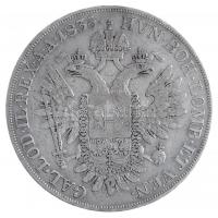 Ausztria 1835A 1/2 Tallér Ag "I. Ferenc" Bécs (13,92g) T:2- / Austria 1835A 1/2 Thaler Ag ...