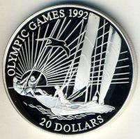 Kiribati 1992. 20$ Ag "Olimpia-vitorlázás" T:PP Tanúsítvánnyal!