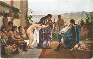 Otrokyne / Der Sklavenhändler / Erotic nude lady art postcard. Salon J.P.P. 2051. s: V. Giraud