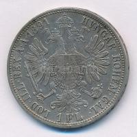 Ausztria 1891. 1Fl Ag "Ferenc József" T:2- kis ph. 
Austria 1891. 1 Florin Ag "Franz...