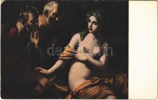 Suzanne au bain / Susanna im Bade / Erotic nude lady art postcard s: Guido Reni (EM)