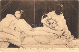 Olympia / Erotic nude lady art postcard. Musée du Luxembourg. ND. Phot. 618. s: Edouard Manet (EK)