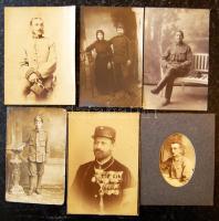 cca 1870-1918 6 db katonákat ábrázoló  fotó