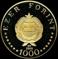 1968. 1000Ft Au 84,1g"Semmelweis" T:PP csak 7000db!