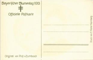 1913 Bayerischer Blumentag. Offizielle Postkarte / Bavarian Flower Day advertising postcard s: Prof....