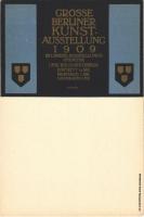 1909 Grosse Berliner Kunstausstellung im Landes-Ausstellungsgebäude / Great Berlin Art Exhibition advertising art postcard s: Klinger