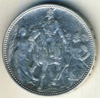 1896. 1K Ag "Millenium" hiányos téves peremfelirat "B" felső szára hiányzik  + m...