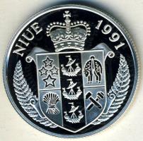 Niue 1991. 10$ Ag "Olimpia-futás" T:PP Tanúsítvánnyal!