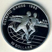 Niue 1991. 10$ Ag "Olimpia-futás" T:PP Tanúsítvánnyal!