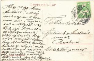 1913 Salgótarján, kolónia házai, templom. Singer Lajos kiadása