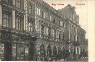 1912 Nagykanizsa, városháza, Miltényi Sándor, Weiss és Ledofsky, Rosenfeld Adolf fiai üzlete. Schwarz és Tauber kiadáa