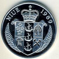 Niue 1989. 50$ Ag "Olimpia-evezés" T:PP