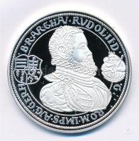 DN Magyar tallérok utánveretben - Rudolf tallérja 1598 Ag emlékérem tanúsítvánnyal (20g/0.999/38,6mm) T:PP